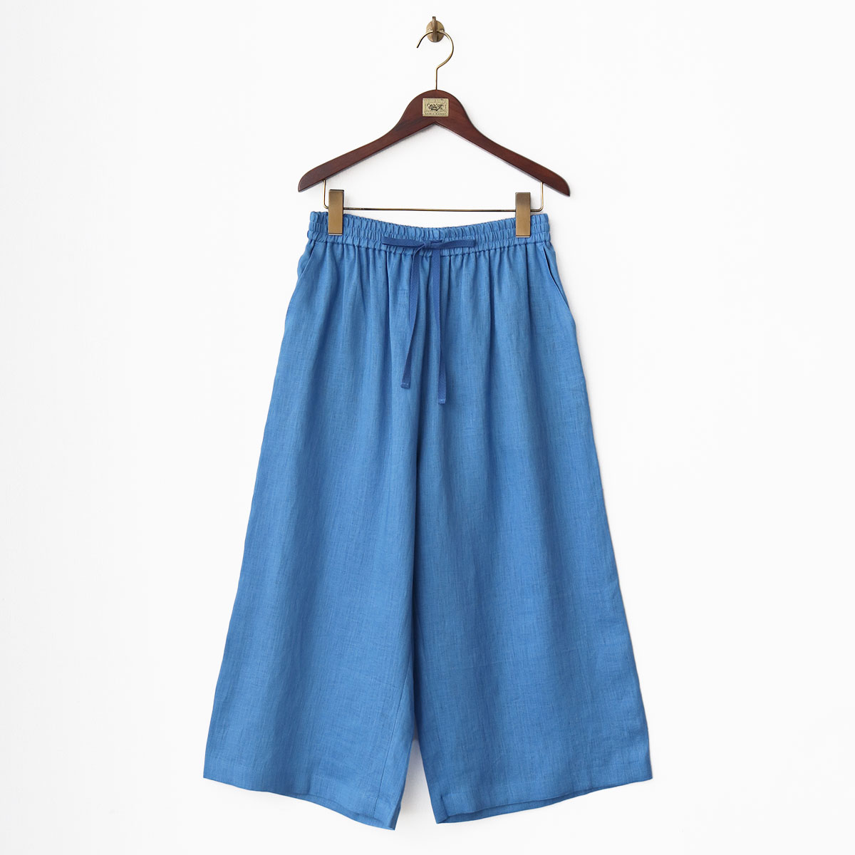 ウォッシュリネン クロップドパンツ 亜麻色 1