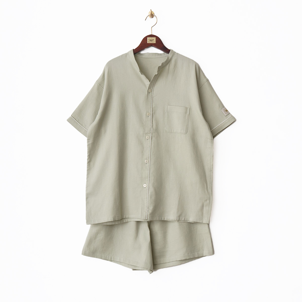 アムンゼンバックガーゼパジャマ アイスブルー 1