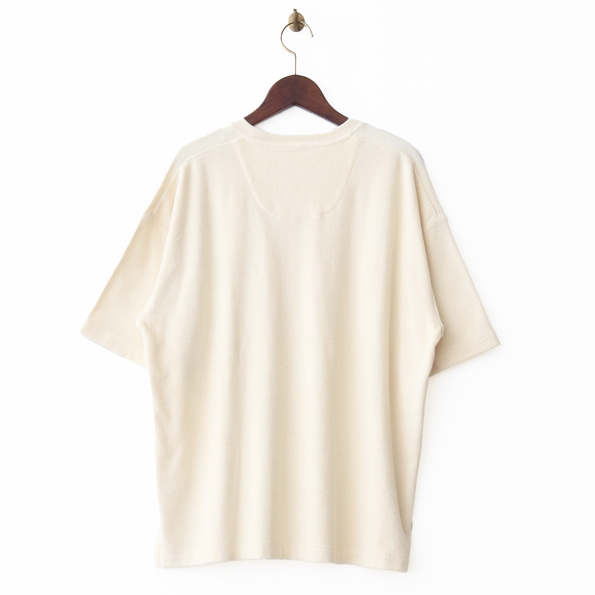 ショートパイルジャージ半袖プルオーバー クルーネック ネイビー 1