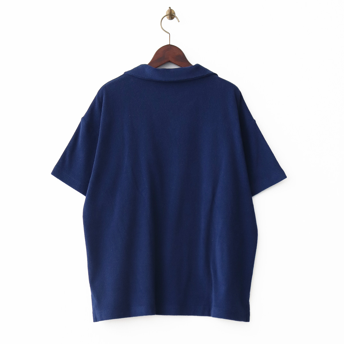 ショートパイルジャージ半袖プルオーバー スキッパー エクリュ 1