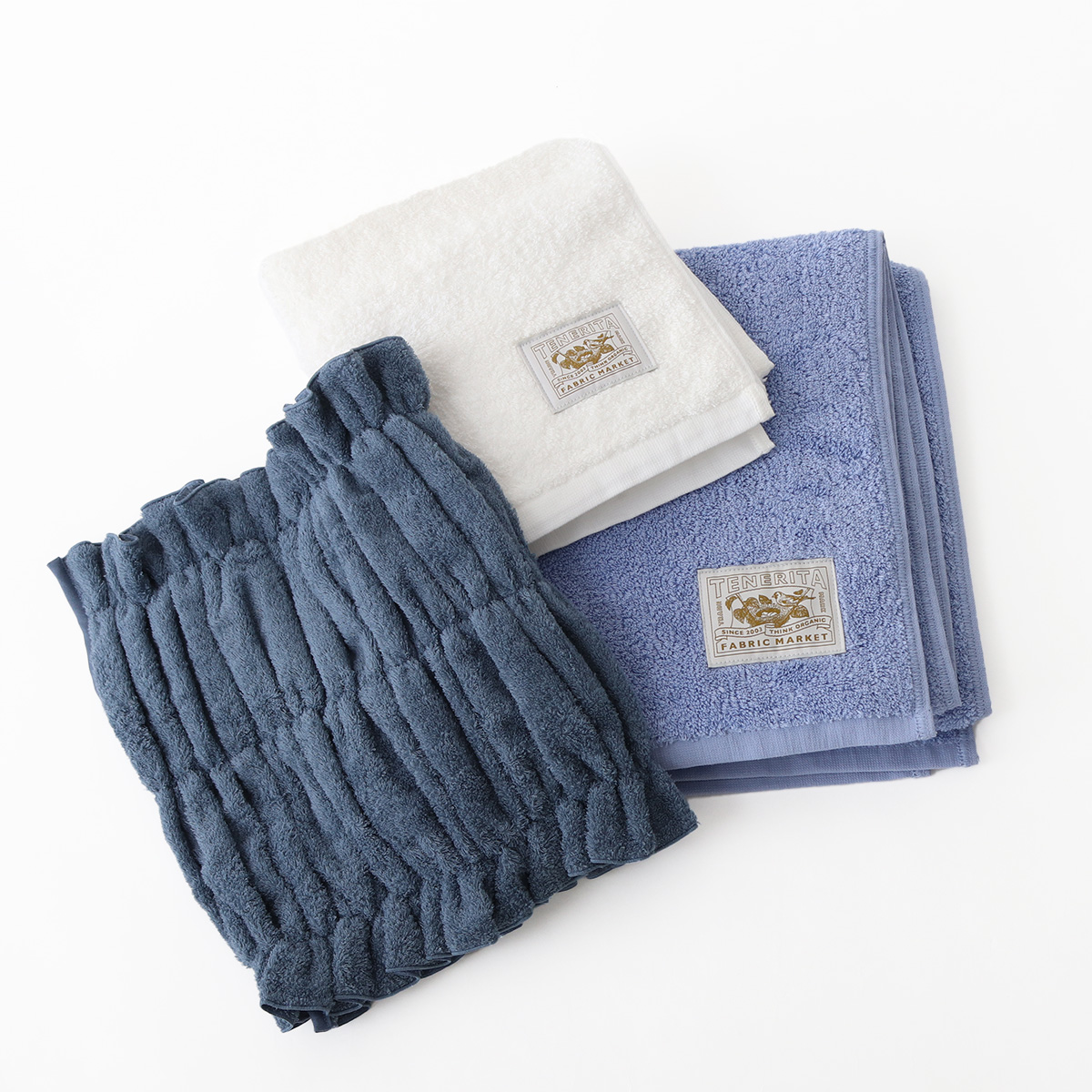 そらいろセット（バスタオルショート・フェイスタオル・ヘアタオル） - FREE