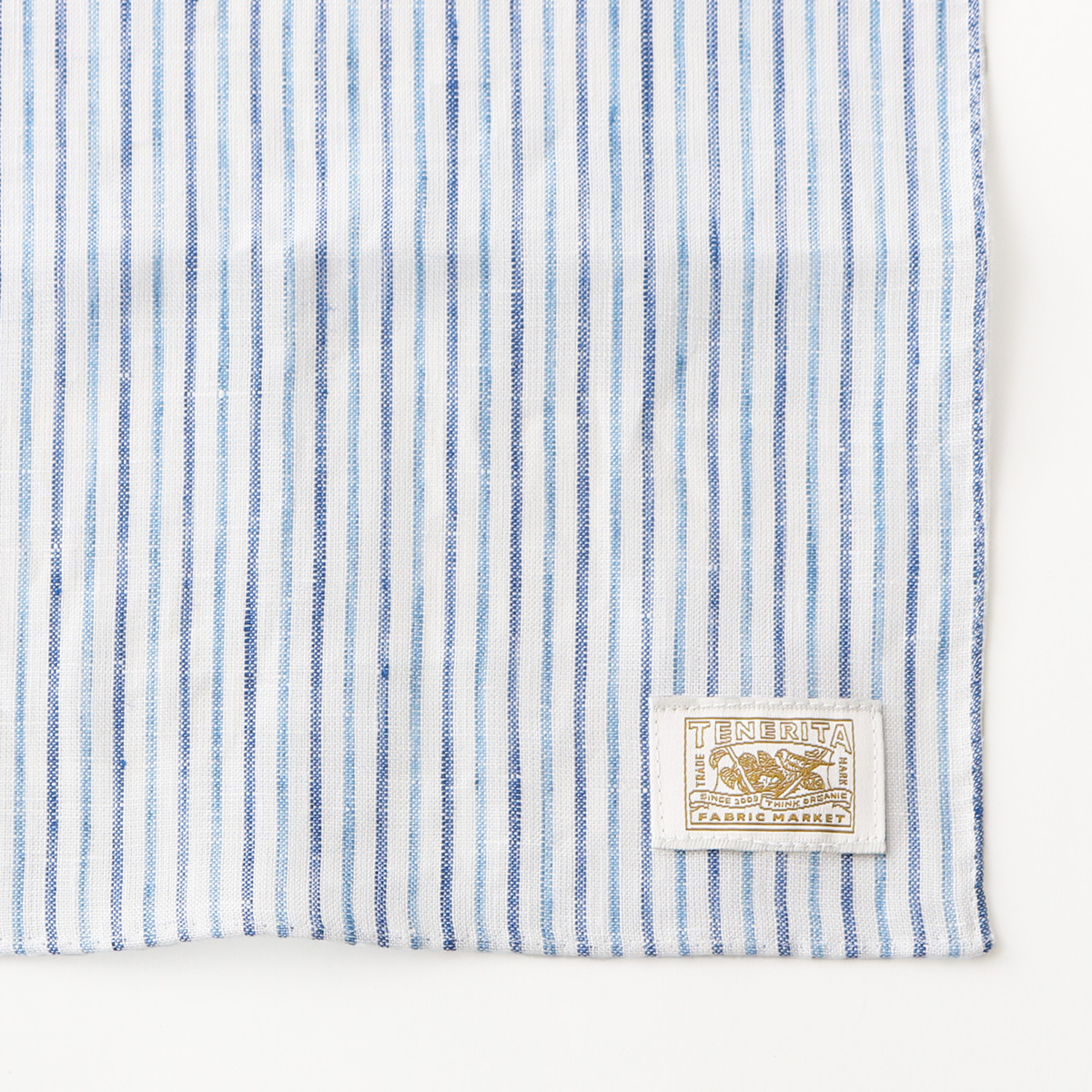 フレンチリネンハンカチ グリーン FREE