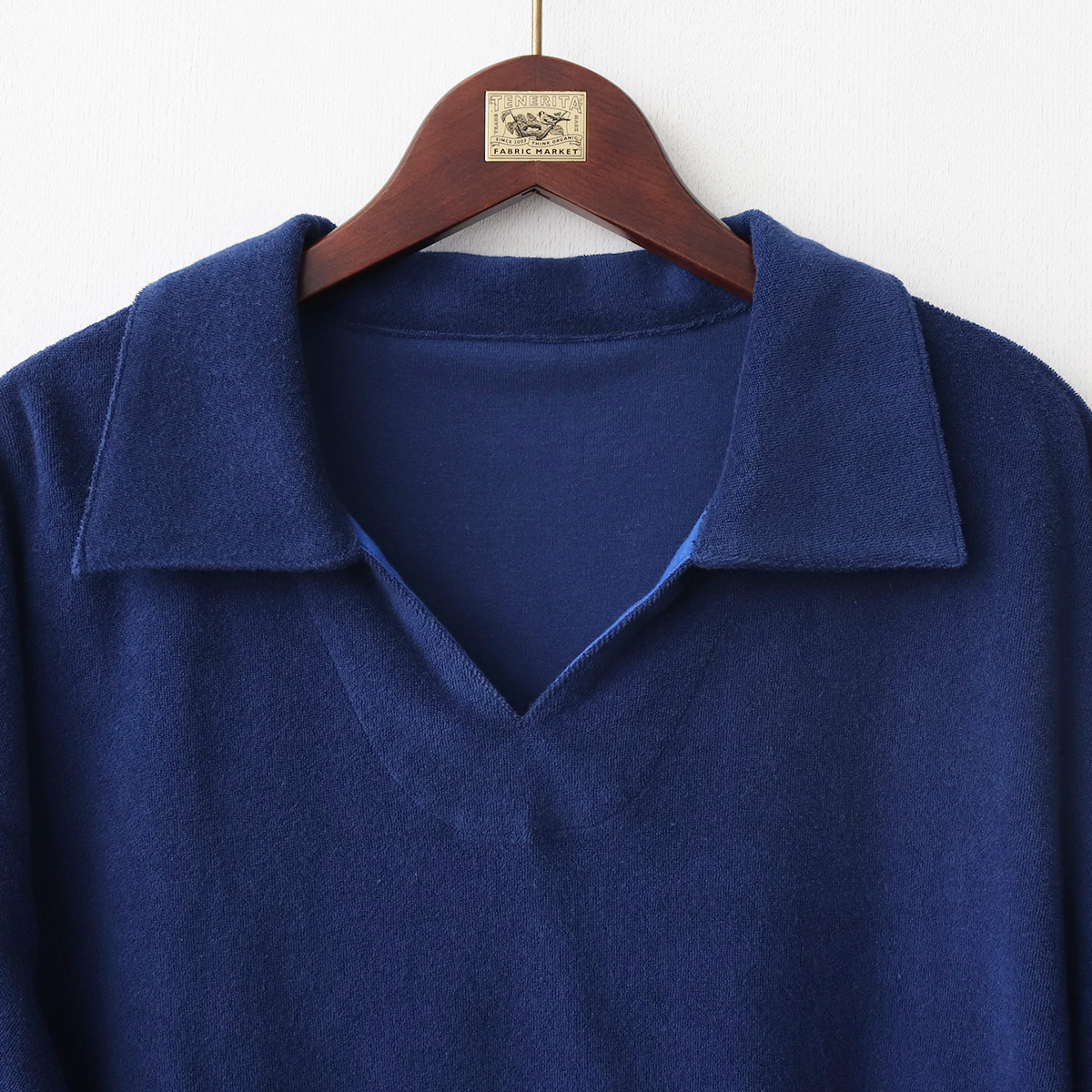 ショートパイルジャージ半袖プルオーバー スキッパー エクリュ 1