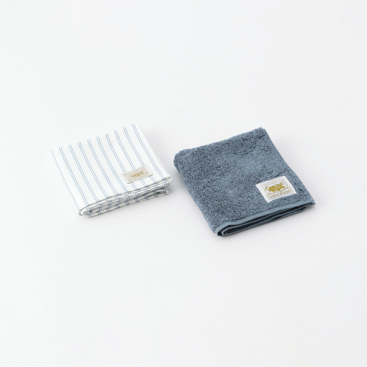 超甘撚りタオルハンカチ ガーゼハンカチセット ブルーグレー ホワイト Free フリー ギフトセット オーガニックコットンタオル ギフトのテネリータ公式通販