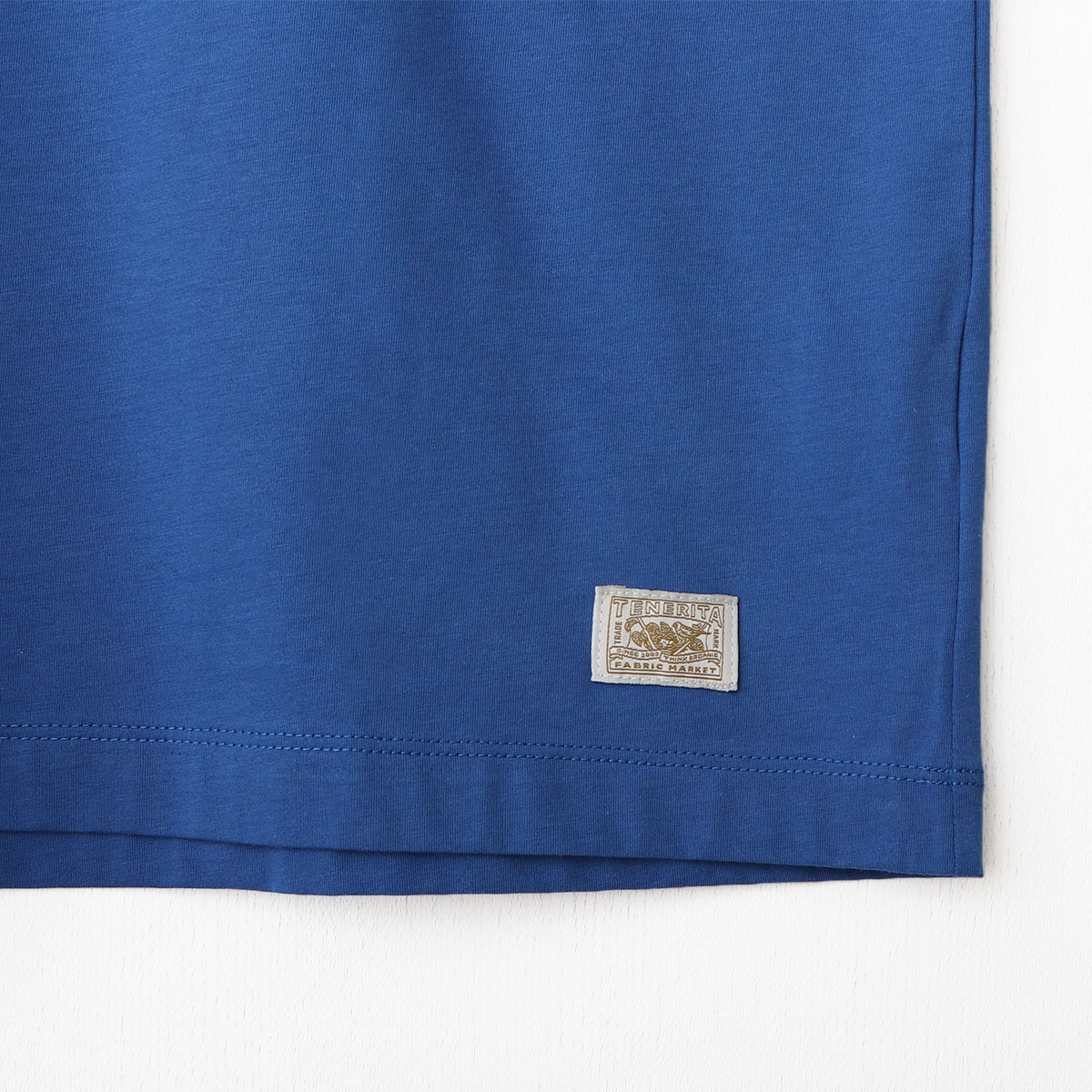 コットン天竺半袖シャツ クルーネック ブルー 1