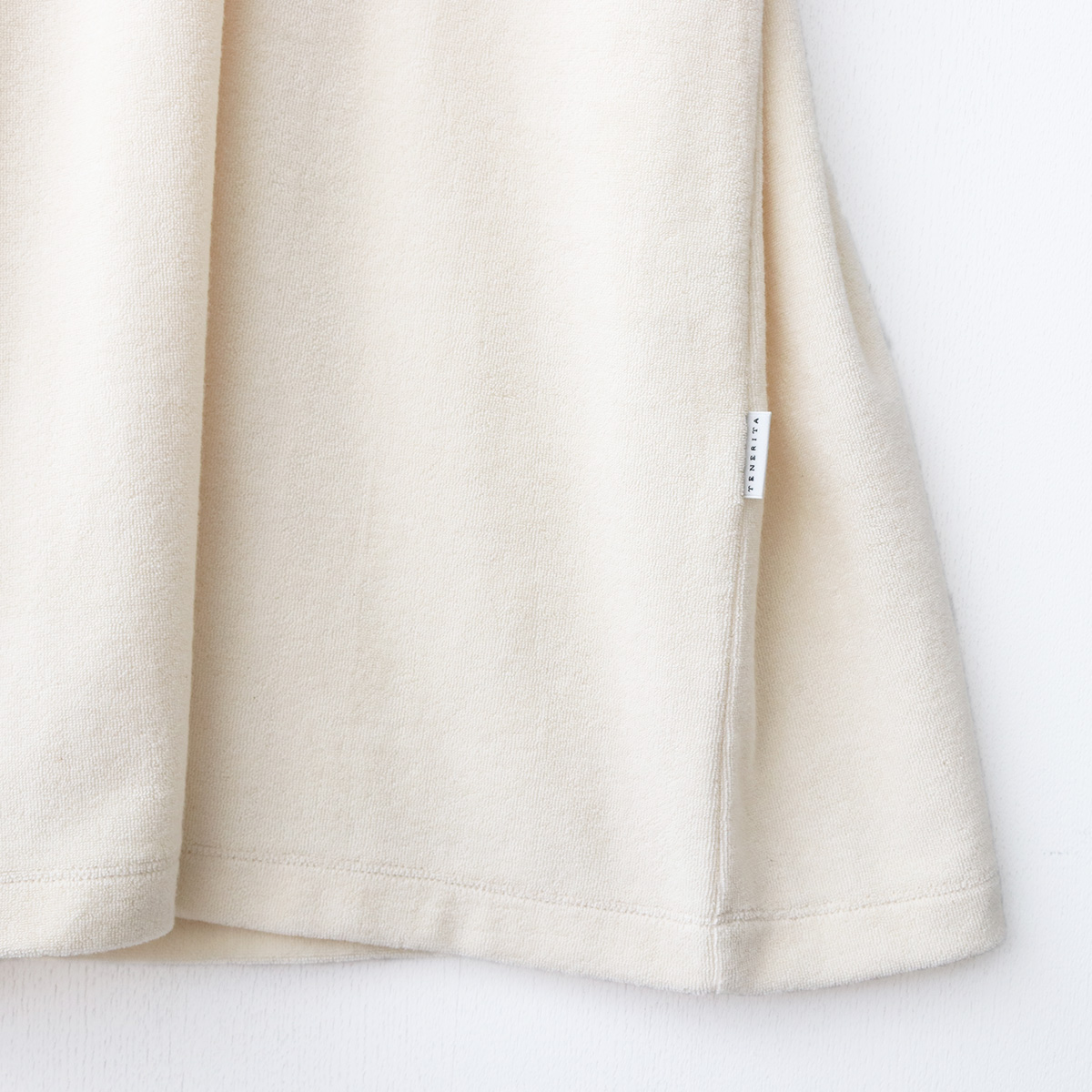 ショートパイルジャージ半袖ワンピース スキッパー エクリュ FREE