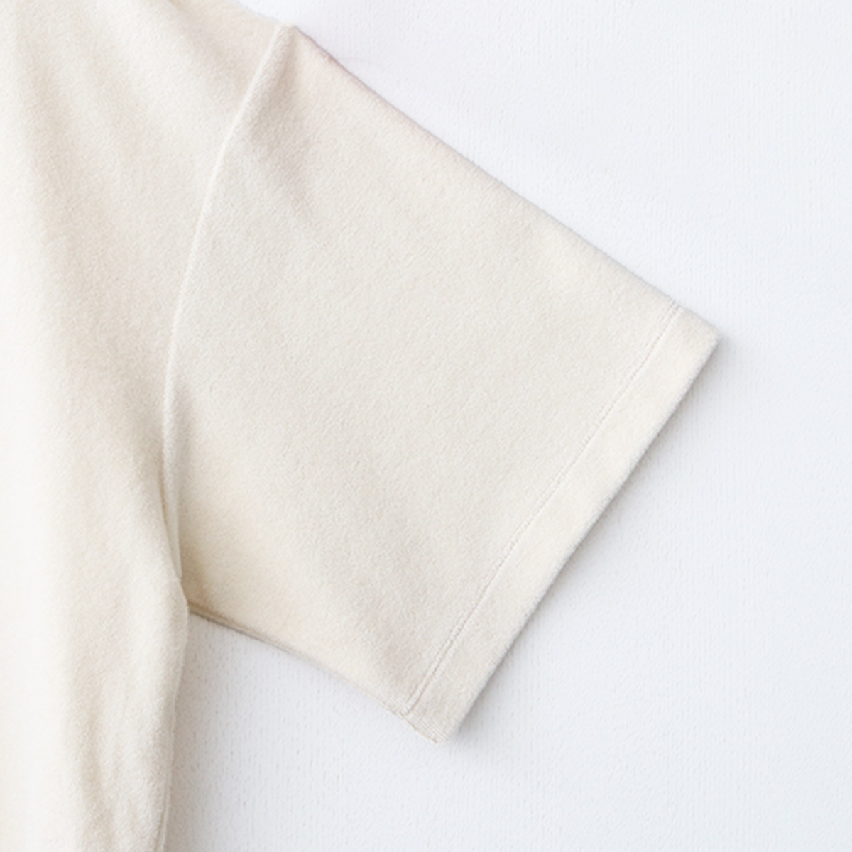 ショートパイルジャージ半袖プルオーバー クルーネック ネイビー 1