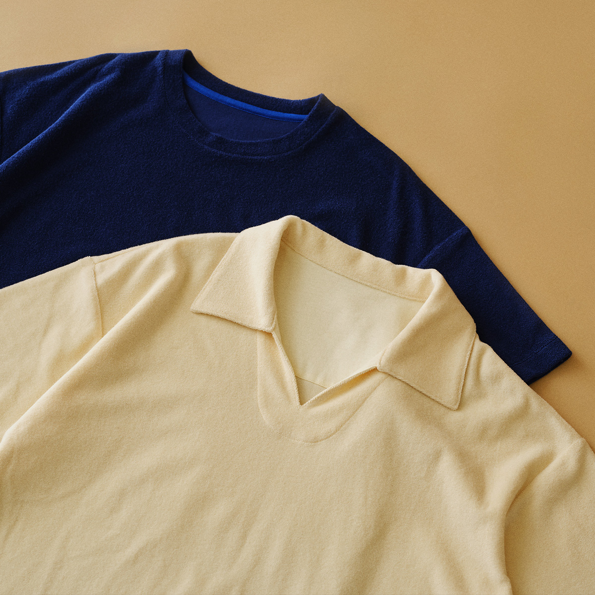 ショートパイルジャージ半袖プルオーバー スキッパー エクリュ 1