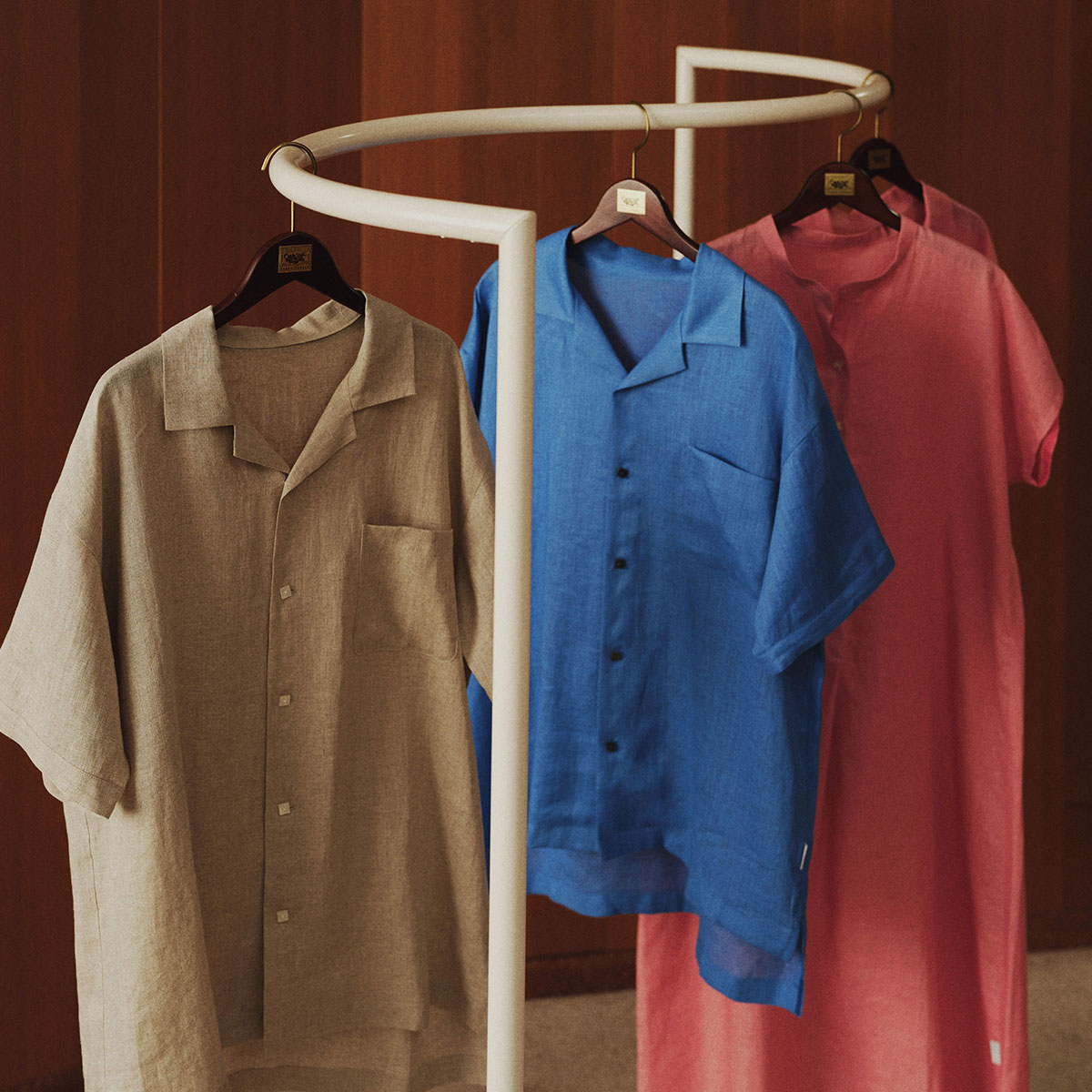 ウォッシュリネン クロップドパンツ 亜麻色 1