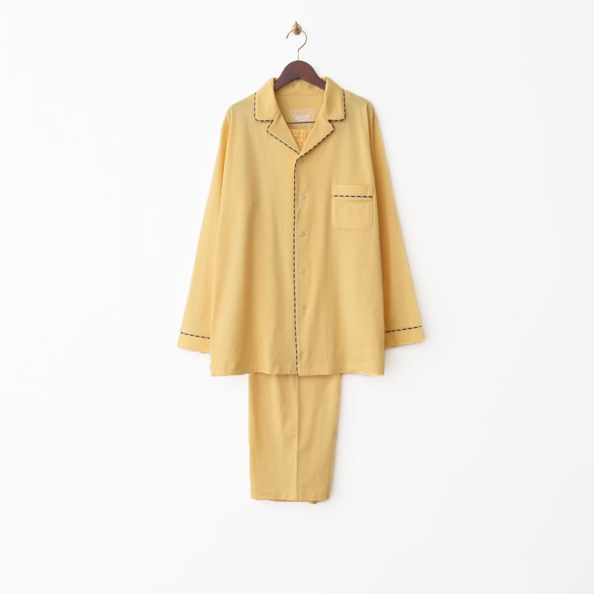 80/2 プレーンジャージメンズパジャマ(46(M) ミモザ): ウェア