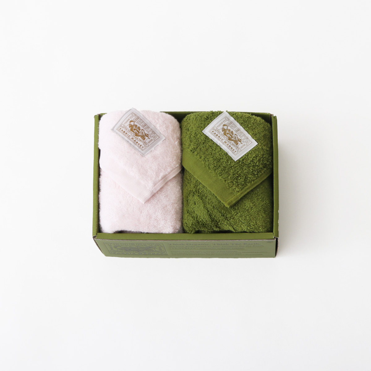 サクラセット(フェイスタオル ベビーピンク・リーフグリーン)