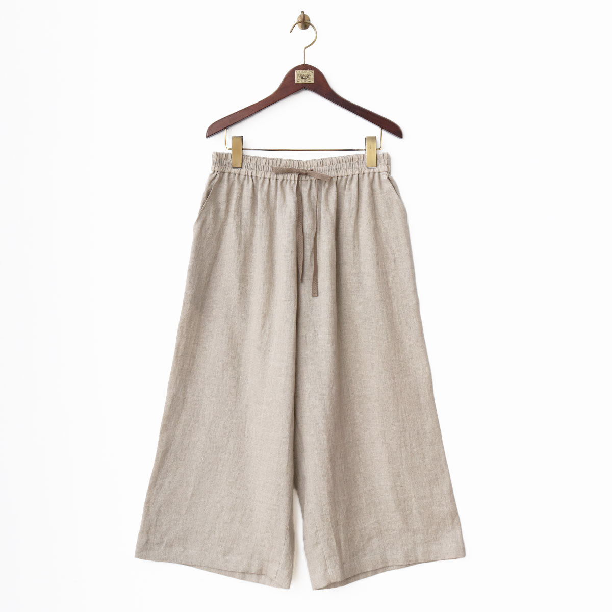 ウォッシュリネン クロップドパンツ