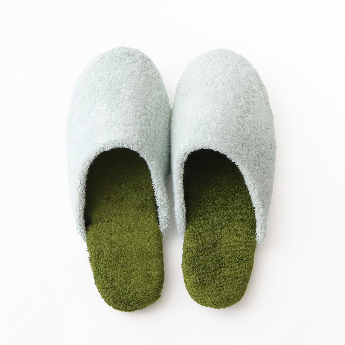 超甘撚り　ウォッシャブルバイカラースリッパ