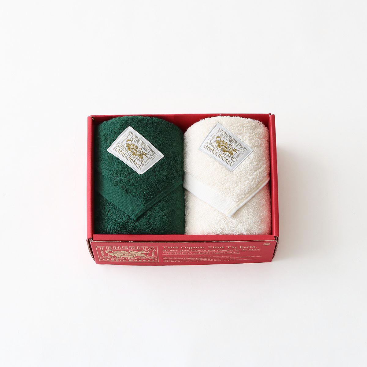 【11月1日発売】クリスマスセット(フェイスタオルグリーン・生成)