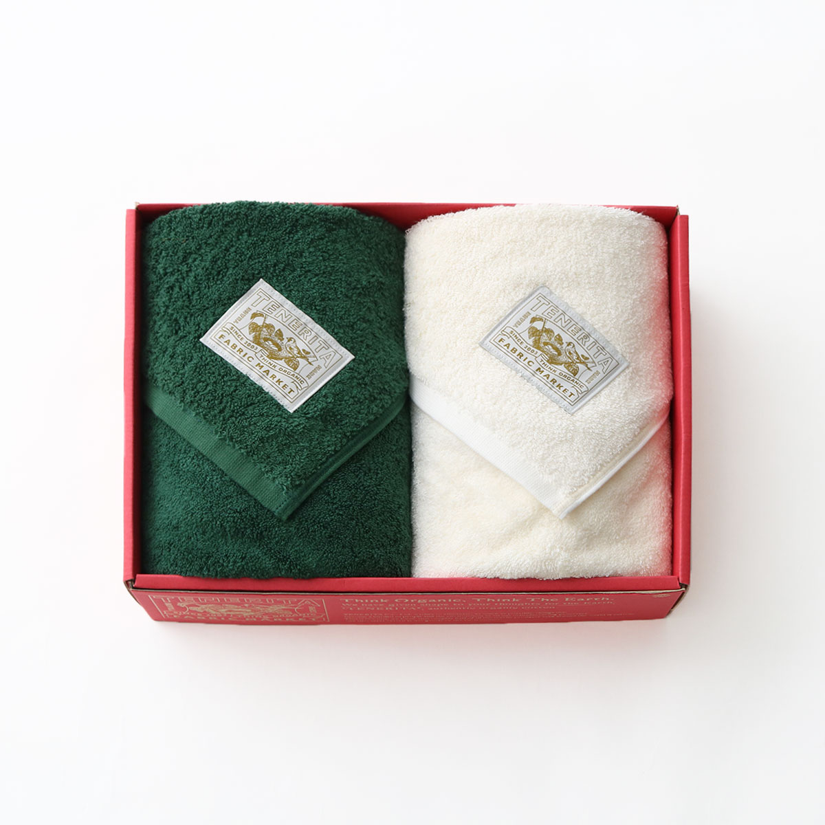 【11月1日発売】クリスマスセット(バスタオルショート グリーン・生成)