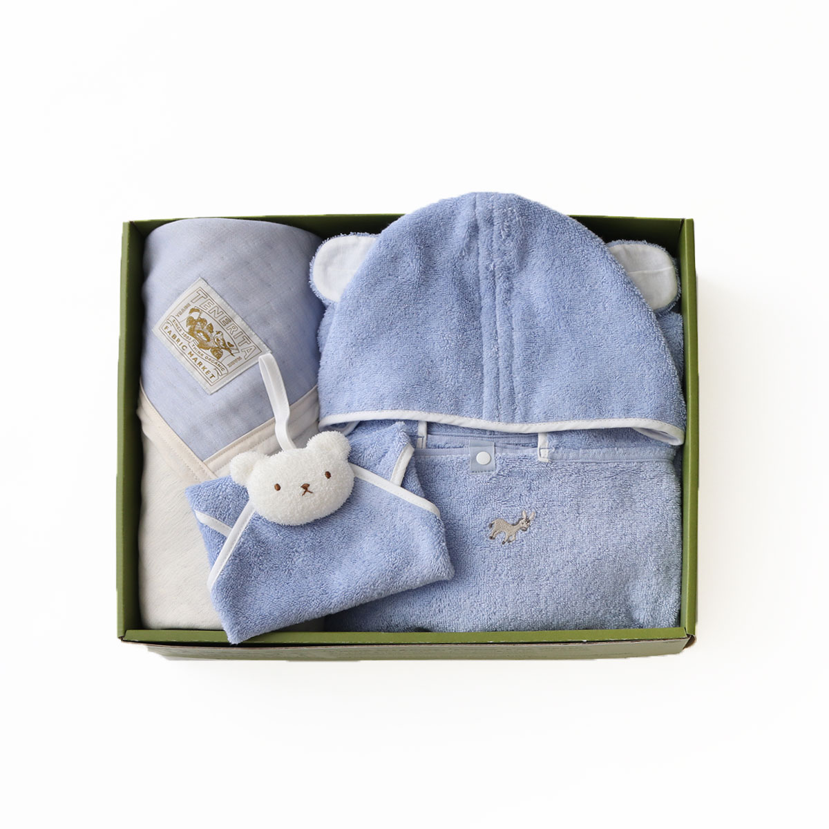 6重ガーゼケット&フードツキバスタオル&くまさんセット