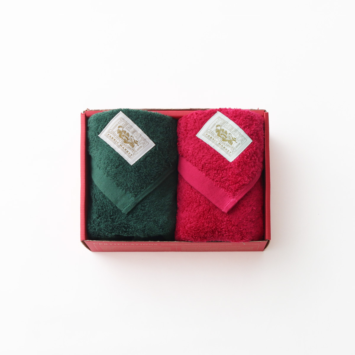 【11月1日発売】クリスマスセット(フェイスタオルグリーン・ルビーレッド)