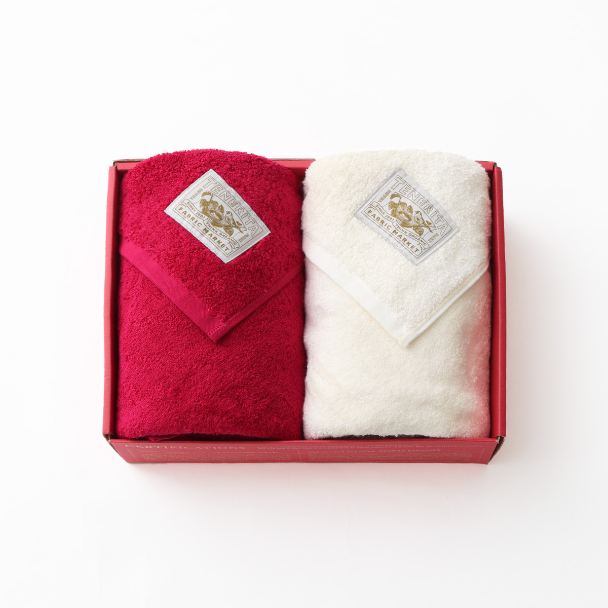 【11月1日発売】クリスマスセット(バスタオルショート ルビーレッド・生成)